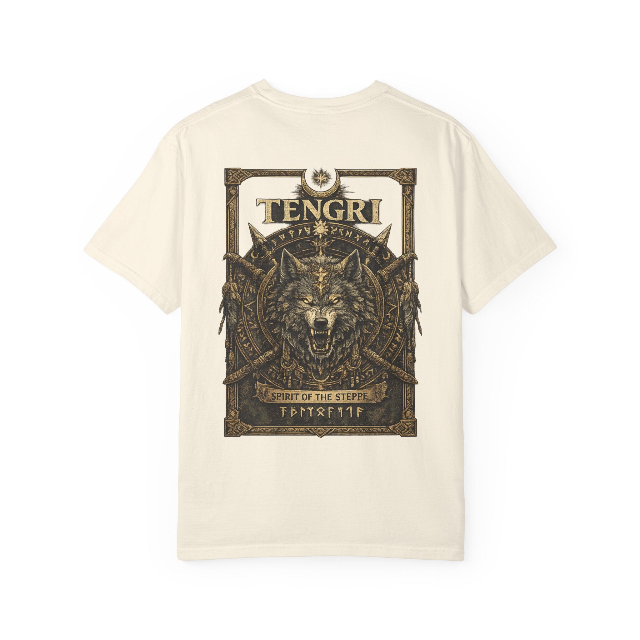 Tengri Wolf Spirit T-Shirt | Ancient Turkic Mythology Streetwear