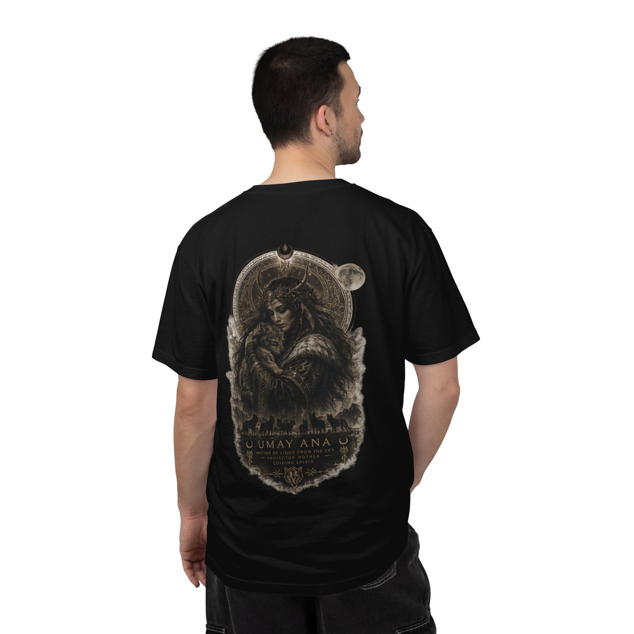 Umay Ana Shirt, Turkic Mythology Tee, Fantasy Wolf Goddess T-Shirt, Vintage Streetwear