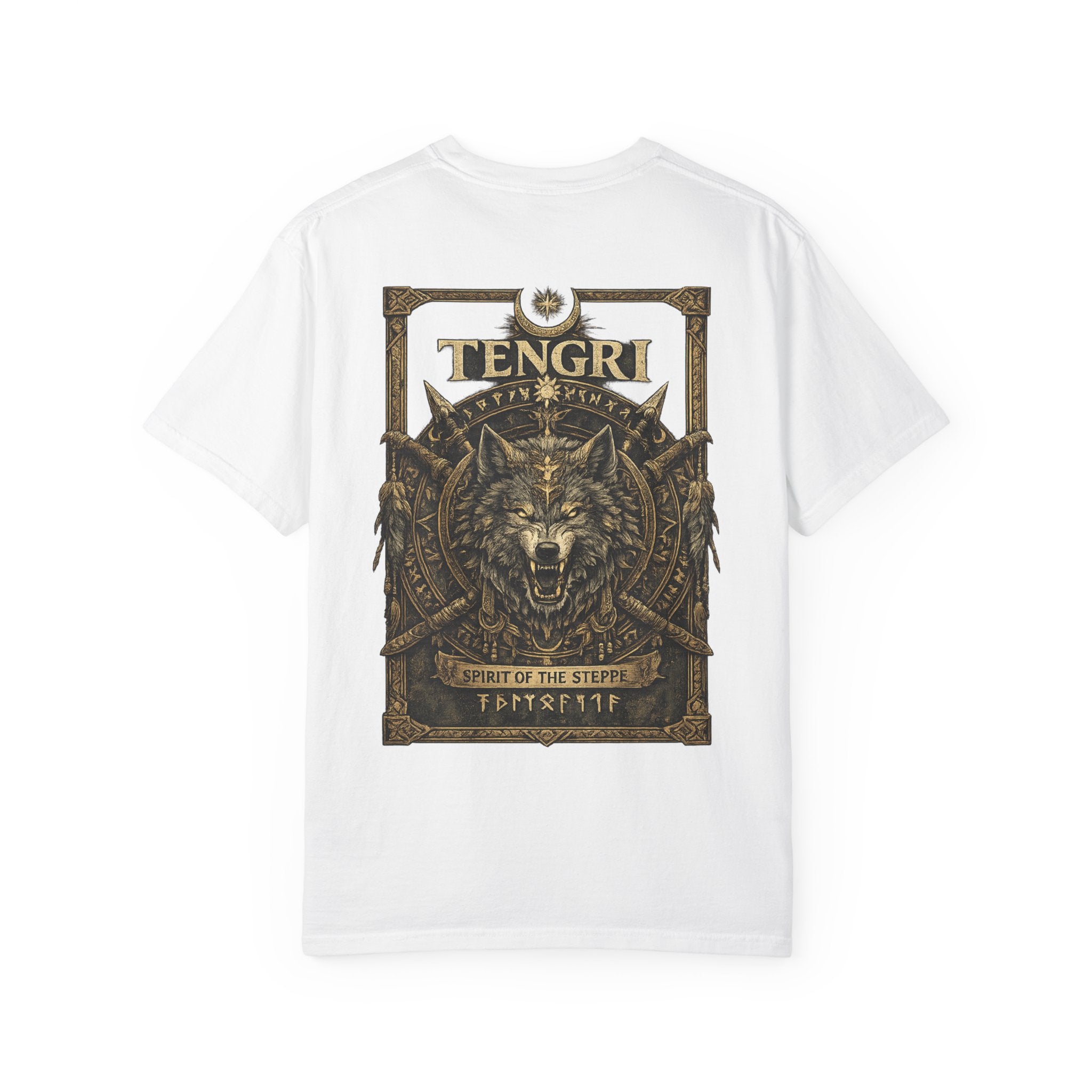 Tengri Wolf Spirit T-Shirt | Ancient Turkic Mythology Streetwear